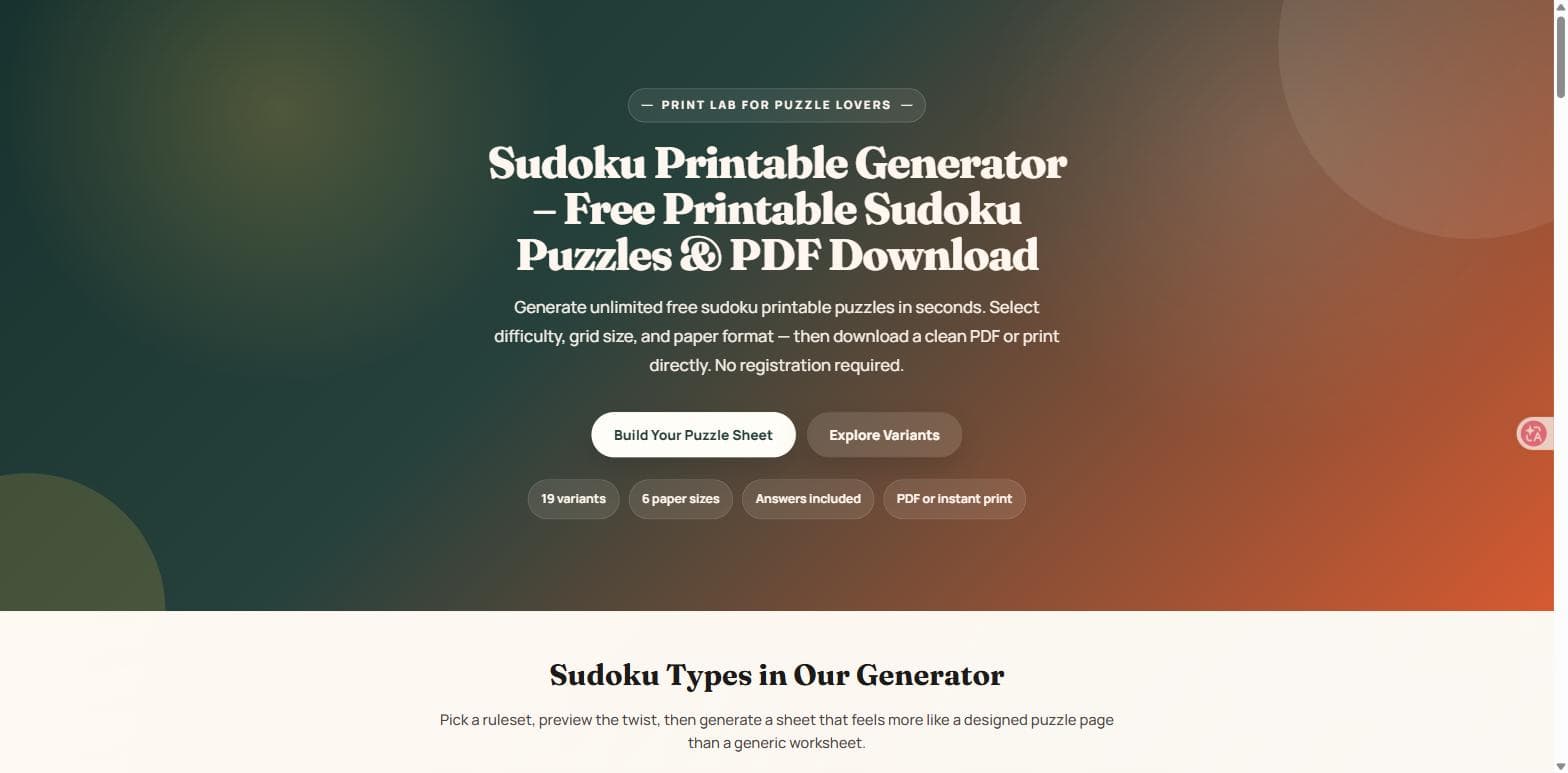 Sudoku Printable logo