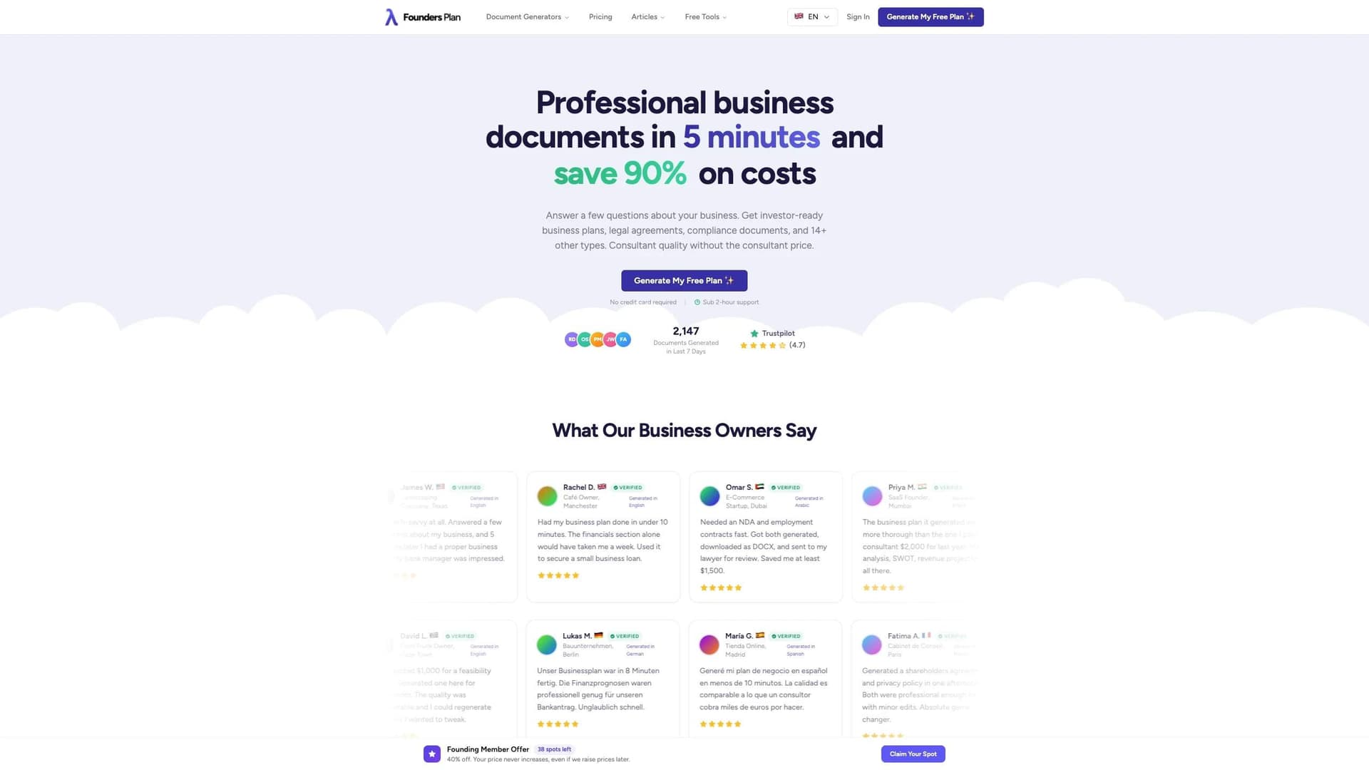 FoundersPlan - Product Image