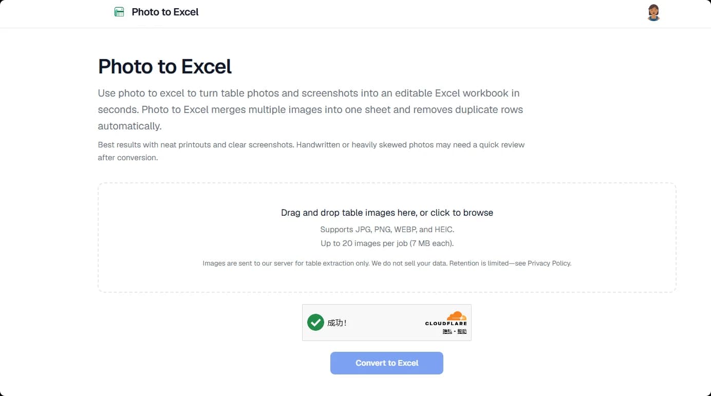 Photo to Excel - Product Image