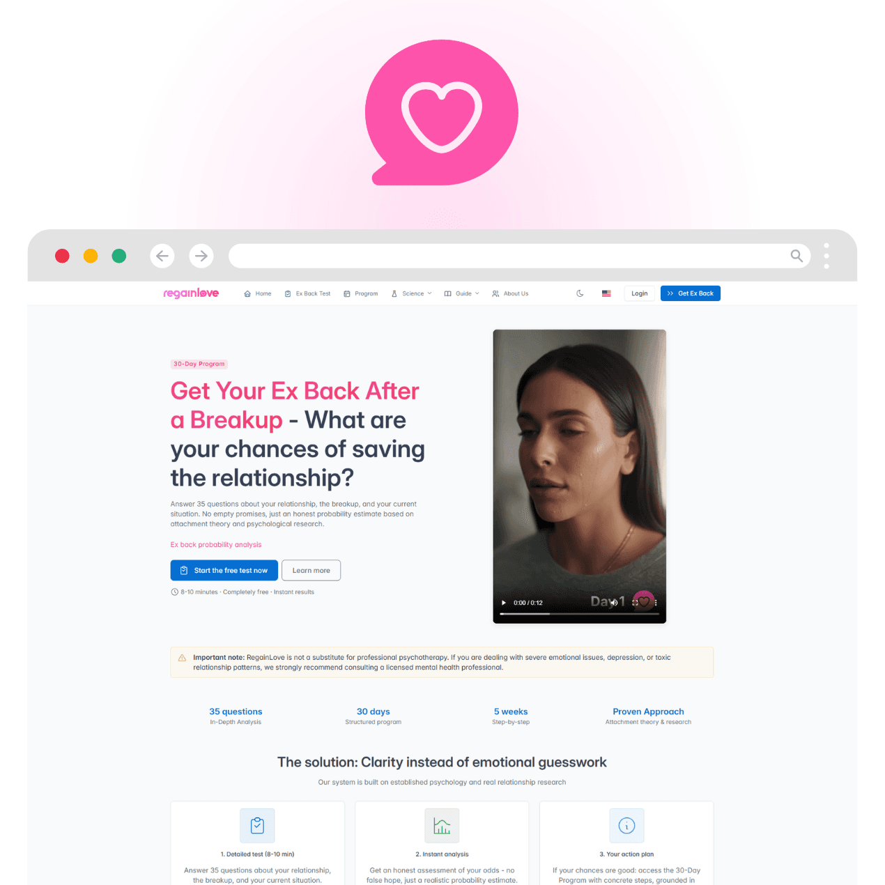 RegainLove.com - Product Image