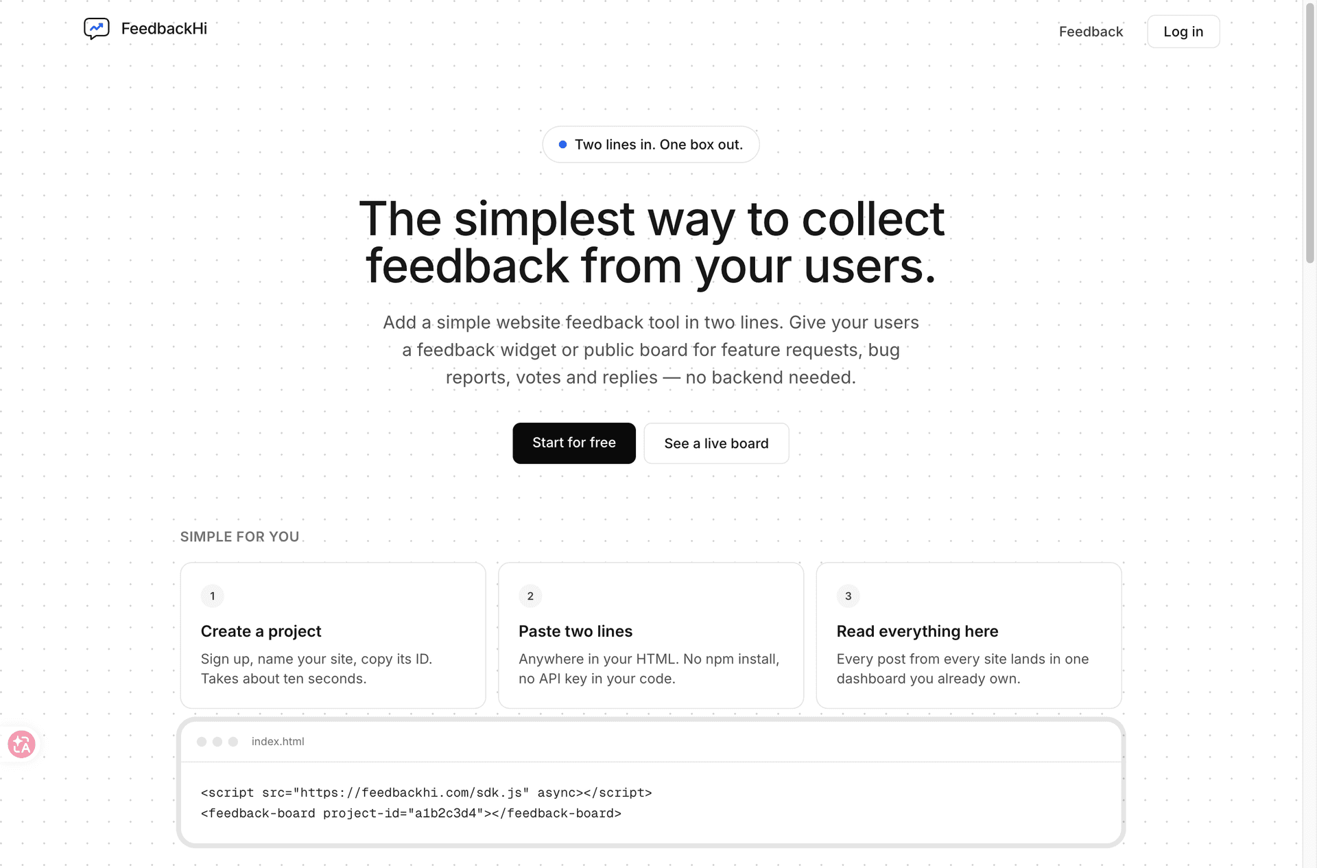 FeedbackHi - Product Image