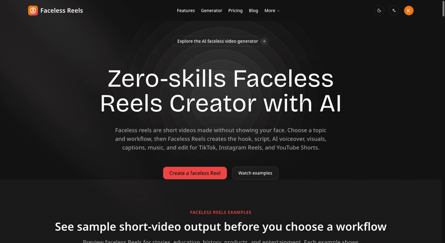 Faceless Reels - Product Image