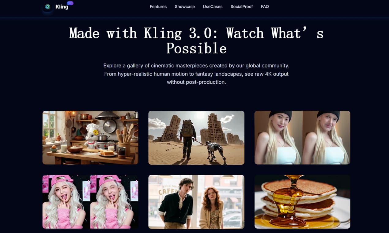 Kling 3.0 AI Video Generator - Product Image