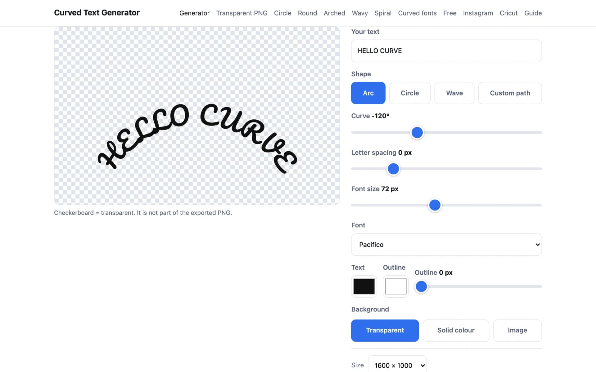 Curved Text Generator - Product Image