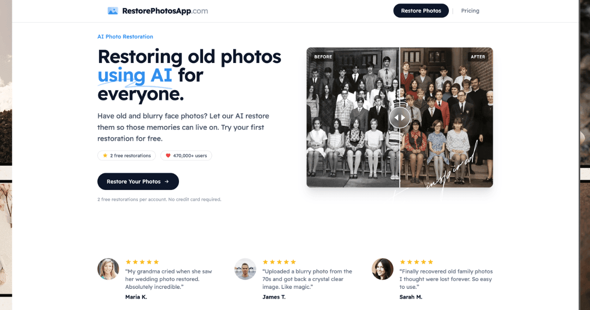RestorePhotos - Product Image
