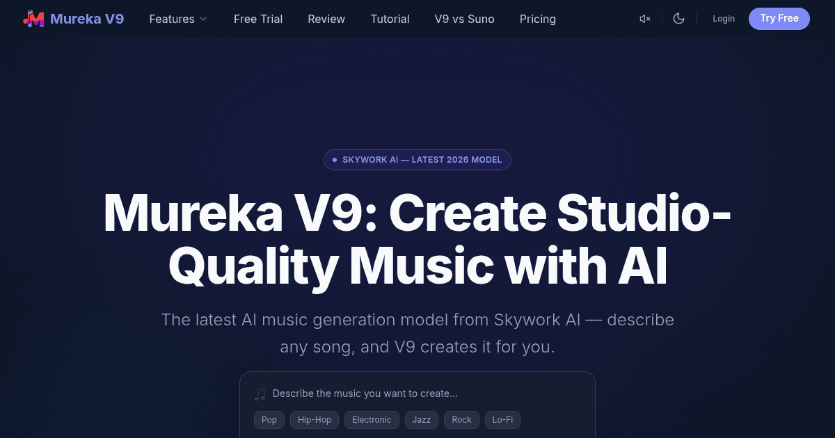 Mureka V9 AI Music Generator - Product Image