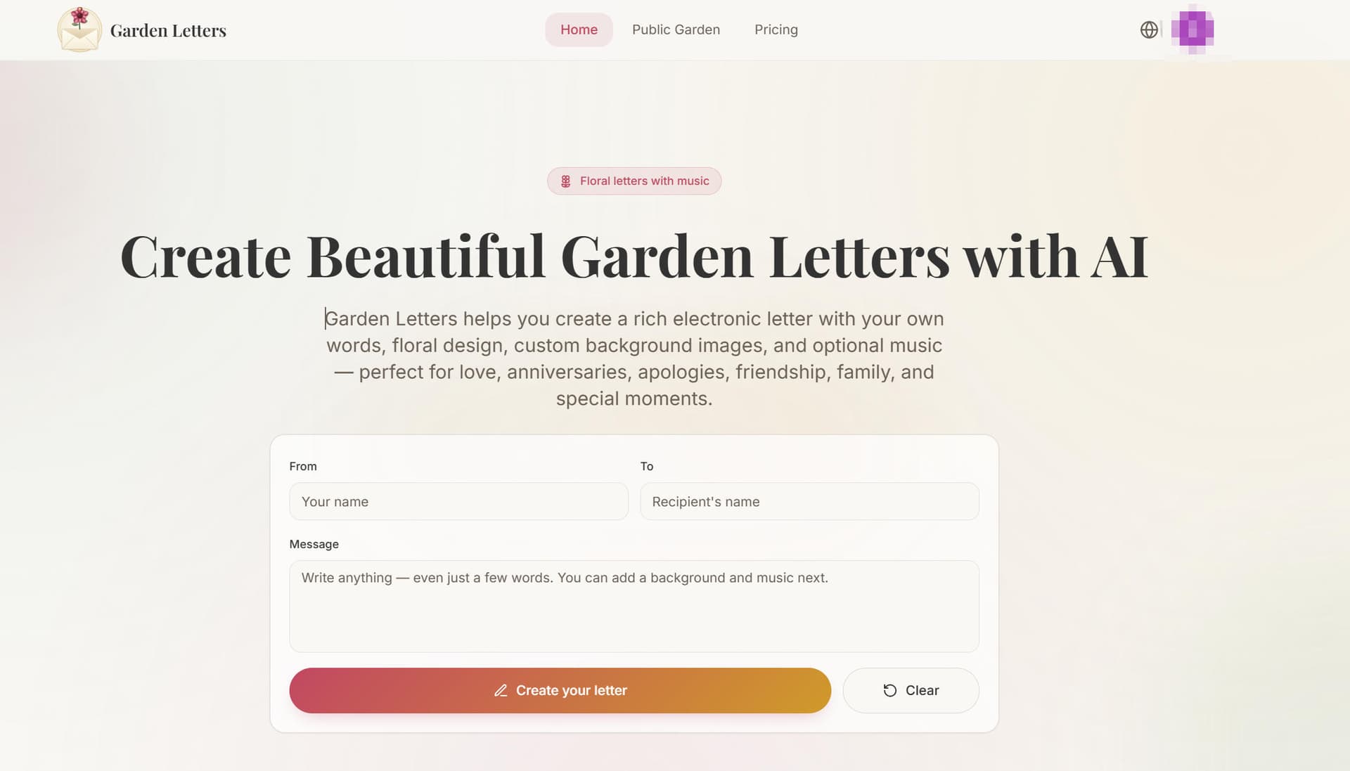 Garden Letters - Product Image