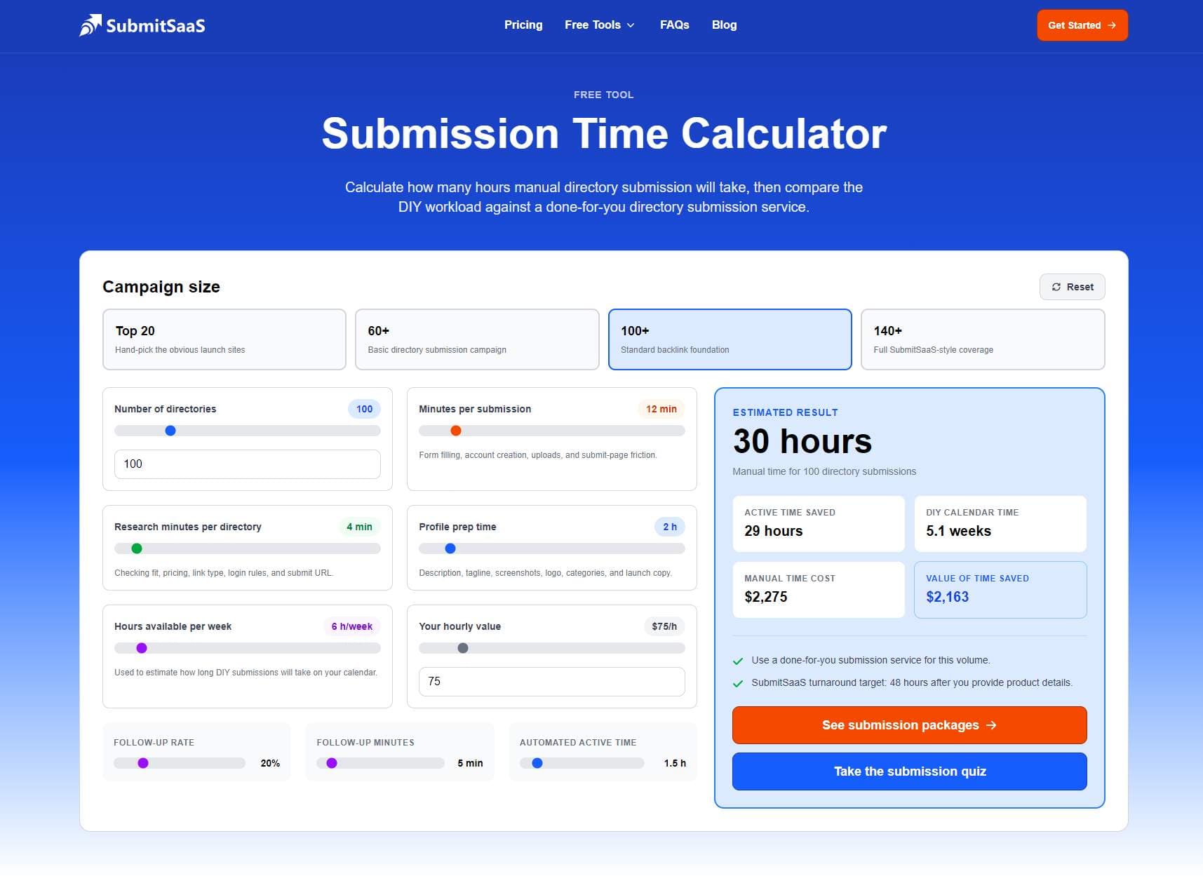 Submission Time Calculator - Product Image