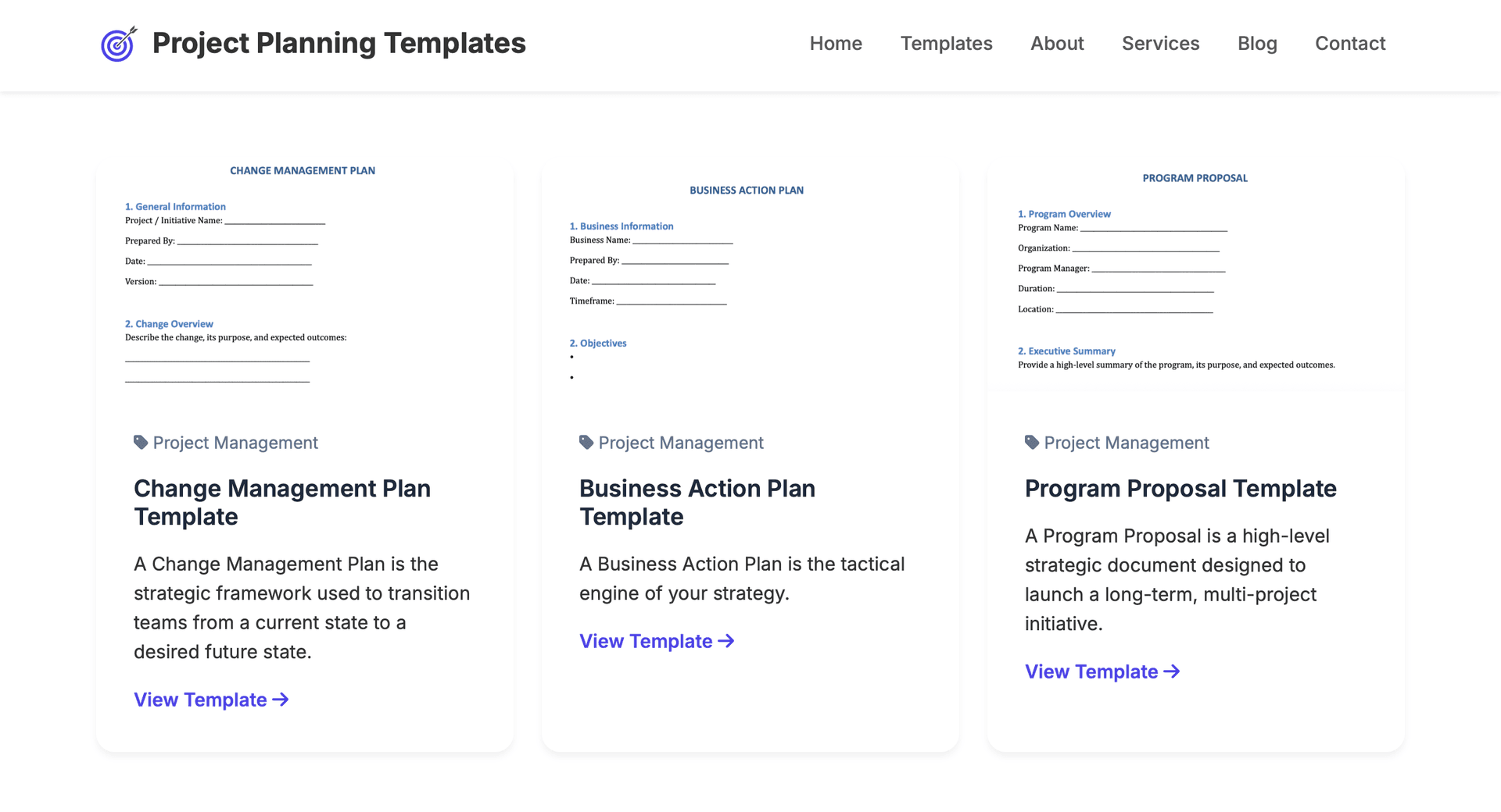 Project Planning Templates - Product Image