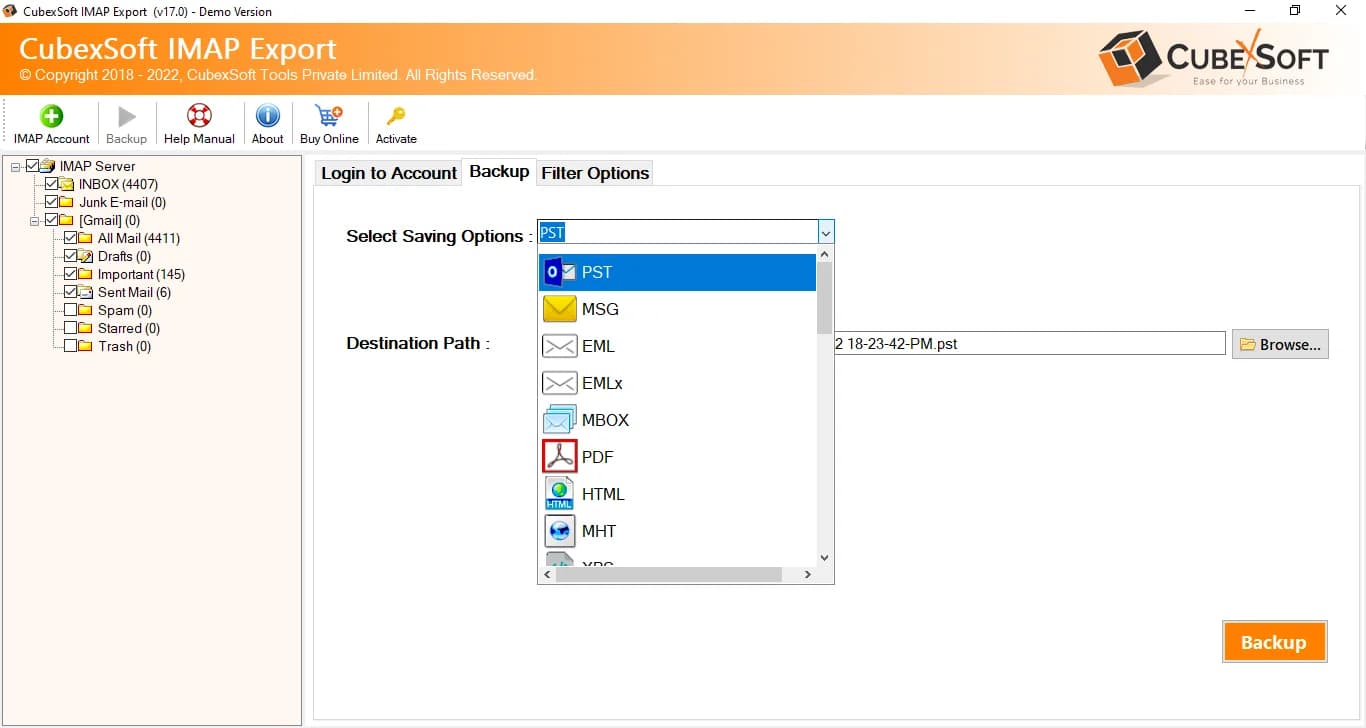 CubexSoft IMAP Backup Tool - Product Image