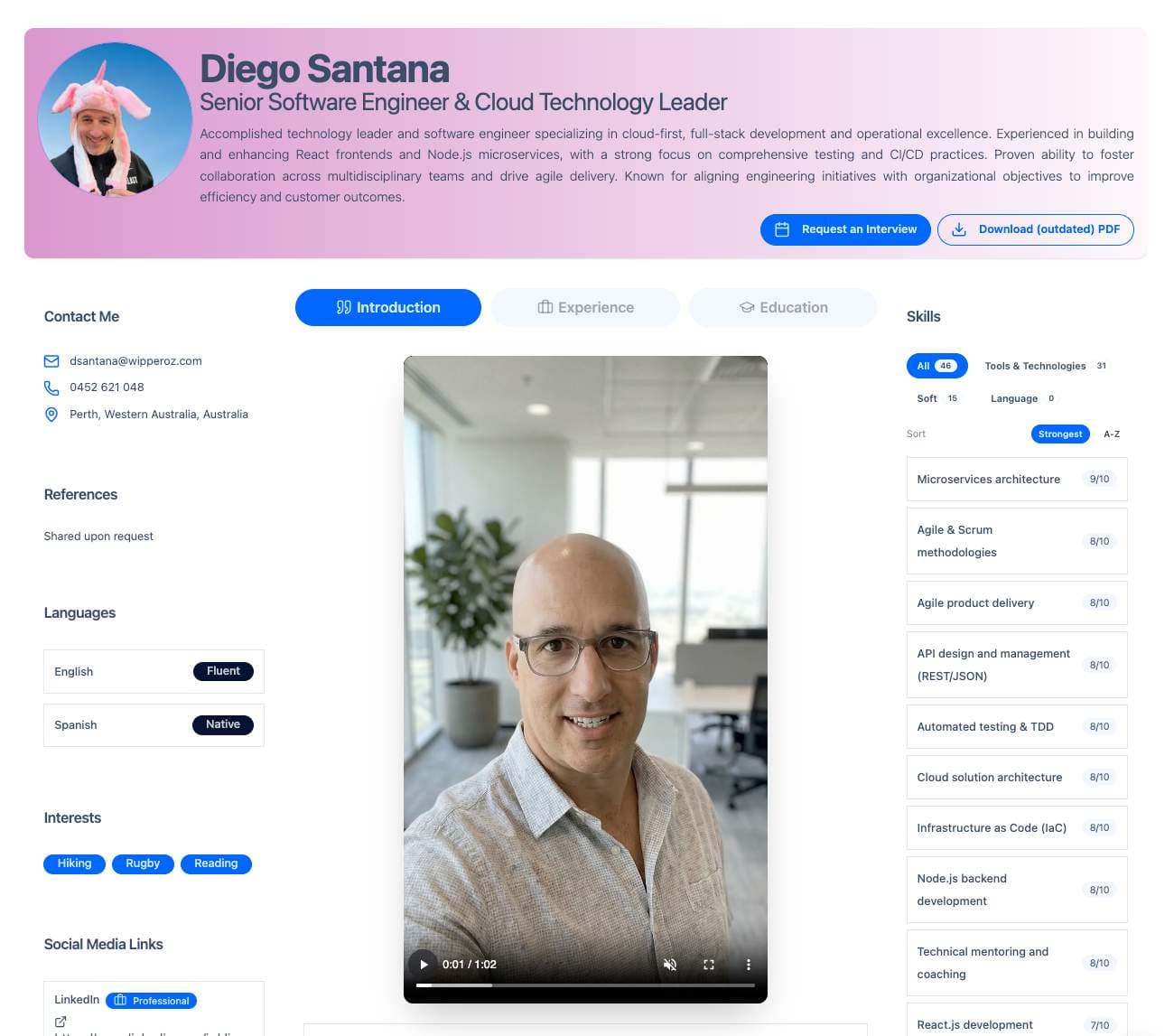 Virtual CV - Product Image