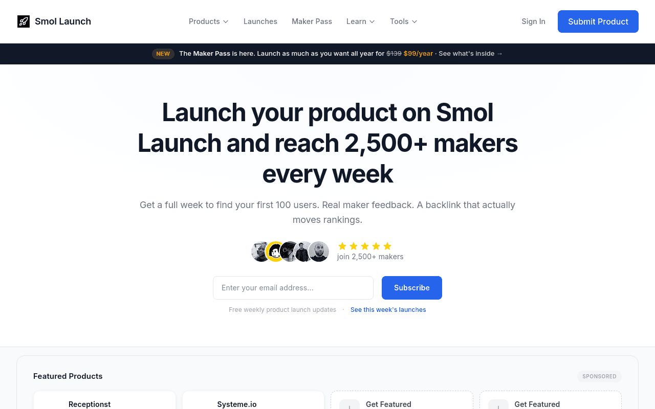 Smol Launch | Launch Your Product Weekly - Product Image