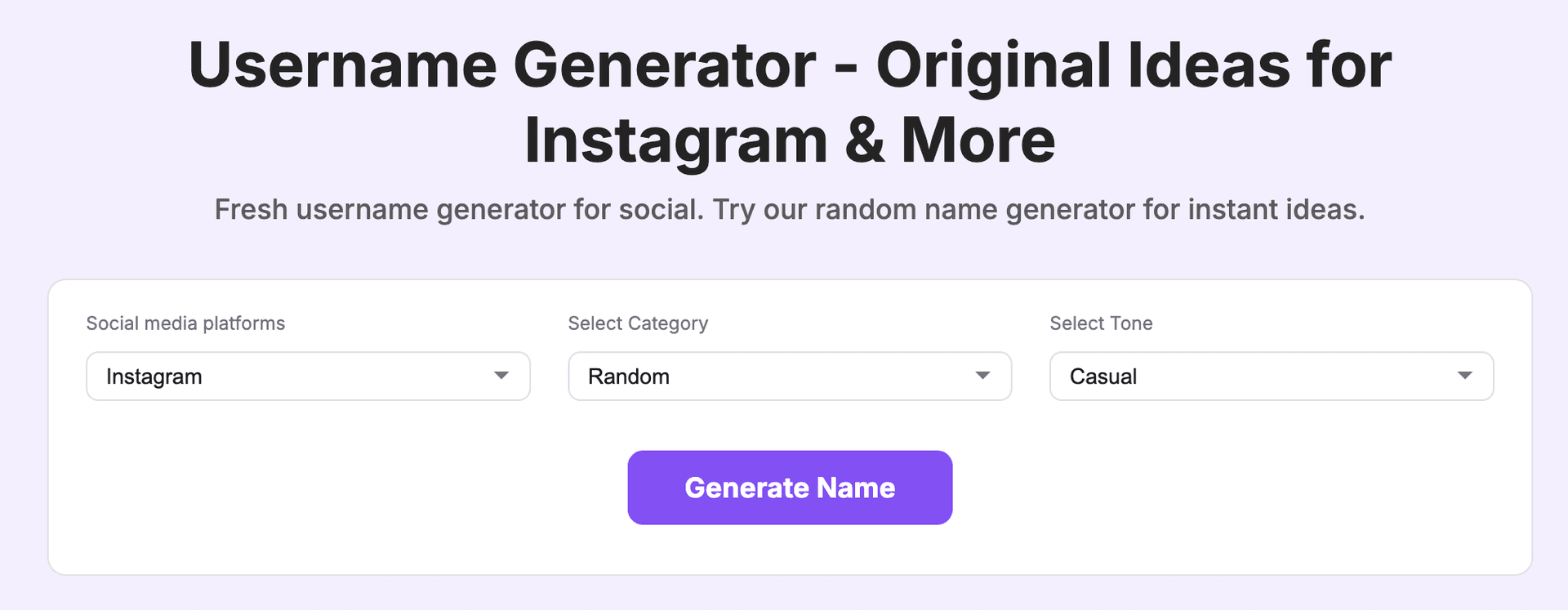 Username Generator - Product Image