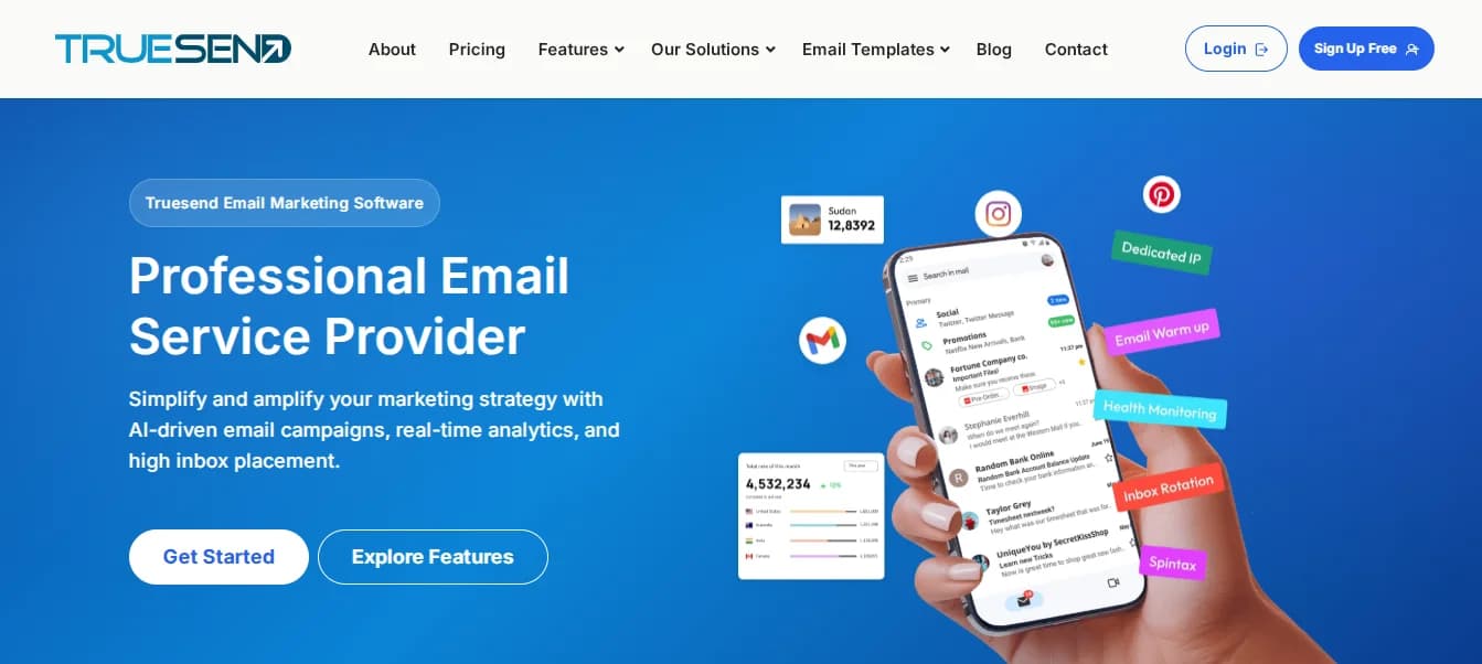 TrueSend - Email Marketing Platform - Product Image