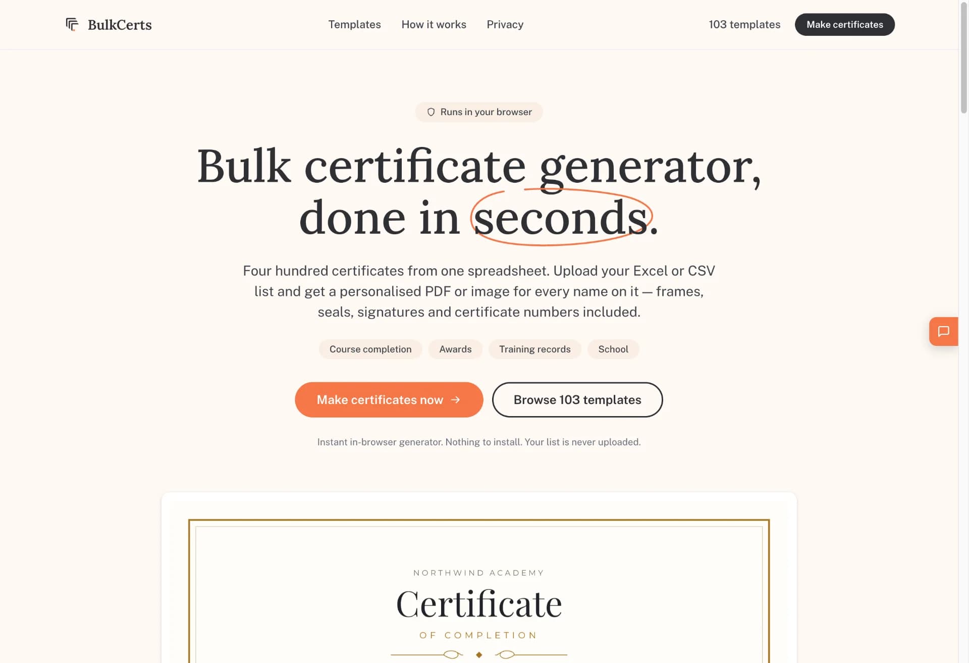 BulkCerts - Product Image