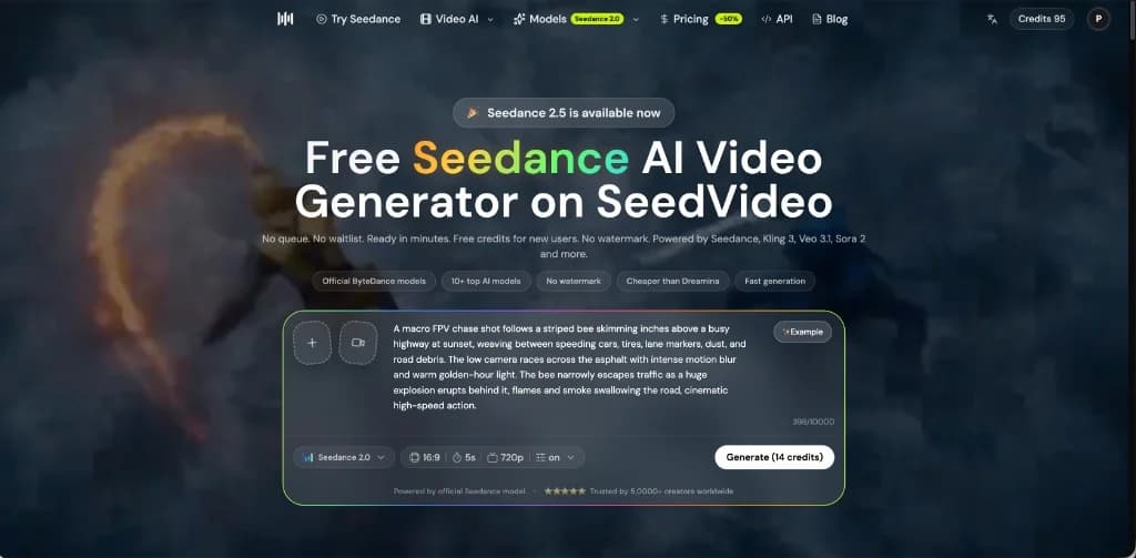 Seedance AI Video Generator - Product Image