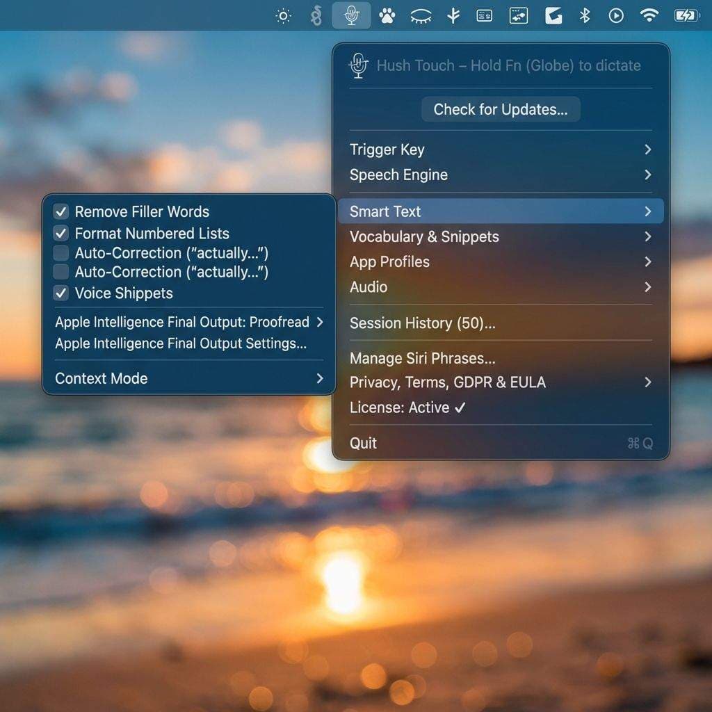 Hush Touch | Voice-to-Text for MacOS - Product Image