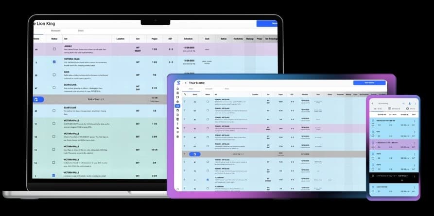 AI Shooting Schedule & Film & Movie Scheduling Software | Studiovity - Product Image