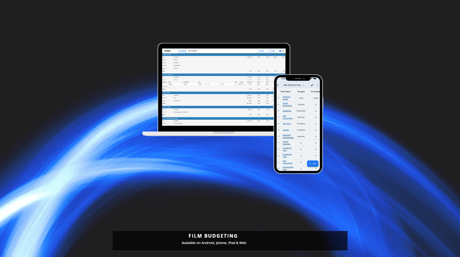 AI Movie Budgeting Software | Studiovity - Product Image