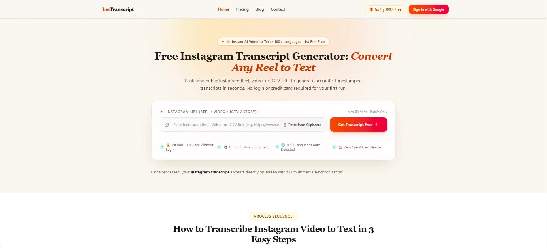 Instagram Transcript - Product Image