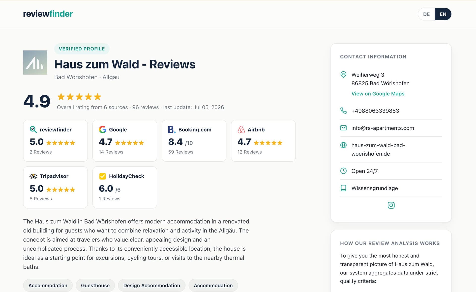 reviewfinder - Product Image
