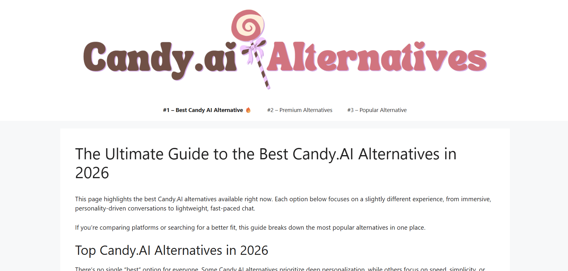 CandyAIAlternatives - Product Image