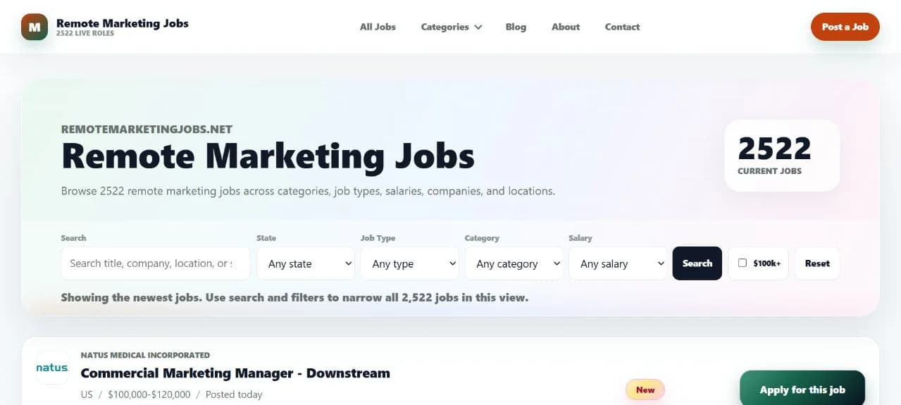 Remote Marketing Jobs - Product Image