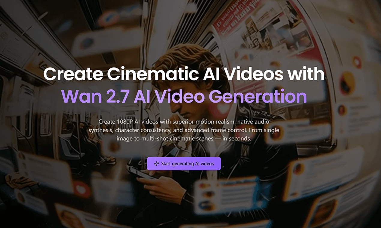 Wan 2.7 AI Video Generation - Product Image
