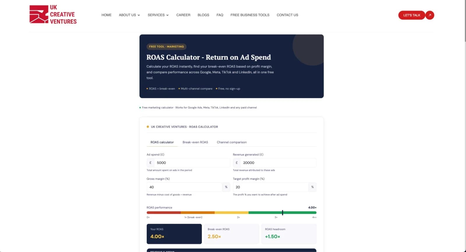 ROAS Calculator - Product Image