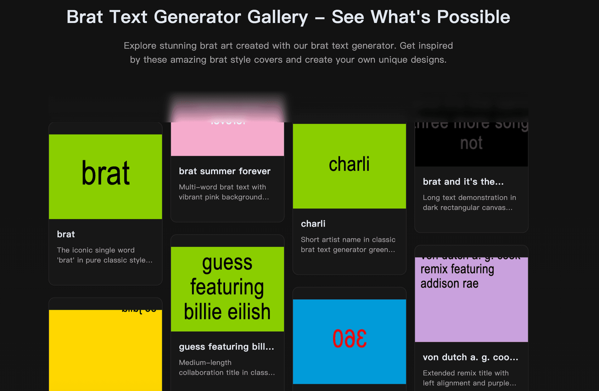 Brat Text Generator - Product Image