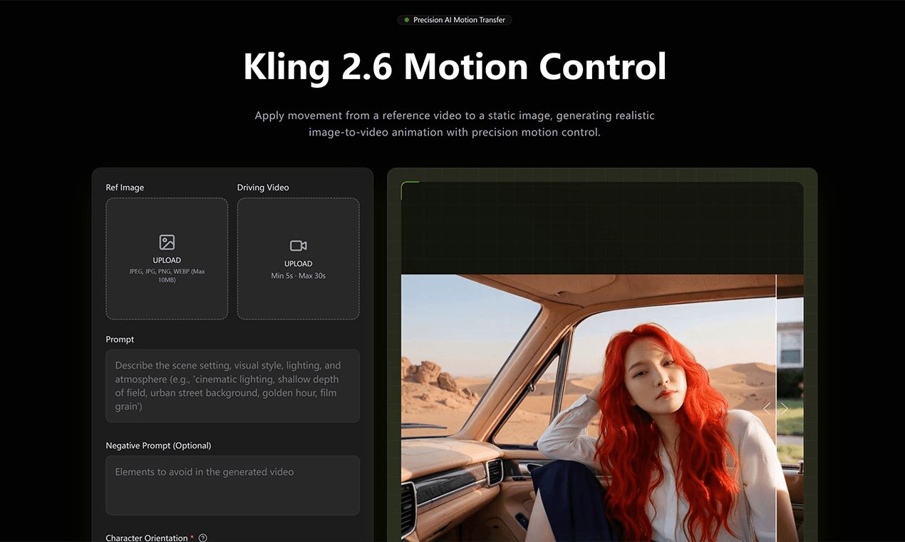 Kling Motion Control - Product Image